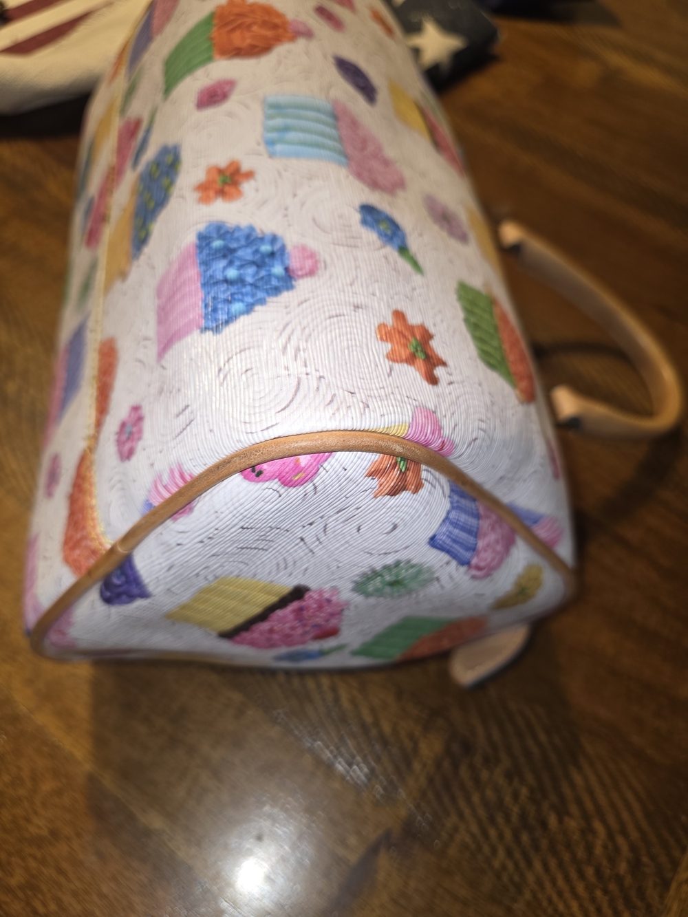 Dooney & Bourke White Cupcake Print Satchel - Picture 9 of 12